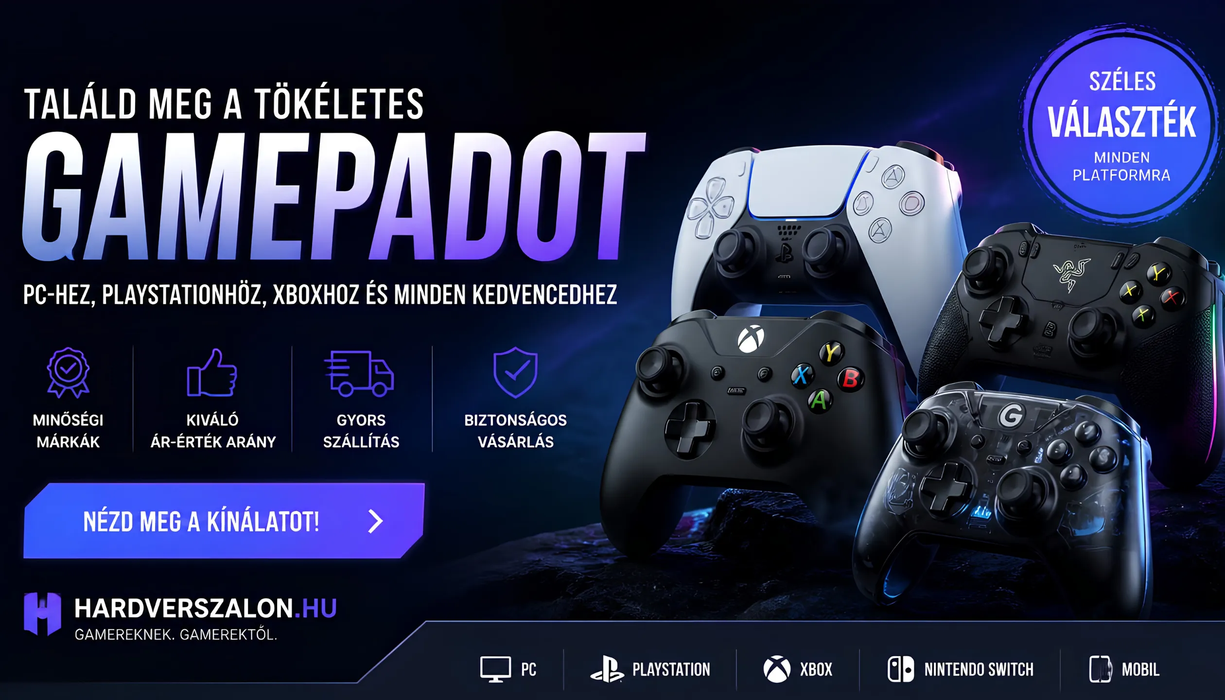Gamepadok és játékvezérlők
