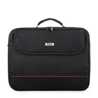 TOO SBSW028B156 Notebook válltáska poliészter fekete piros dekor csíkkal 15,6"