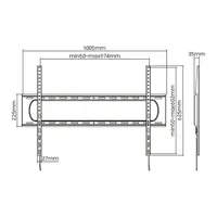 STELL 35057824 SHO 7220 fali konzol 60"-120" fekete acél 120 kg VESA 200x100-900x600 #5