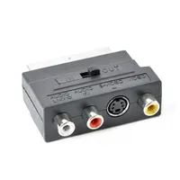 GEMBIRD CCV-4415 SCART 3x RCA és S-Video adapter fekete