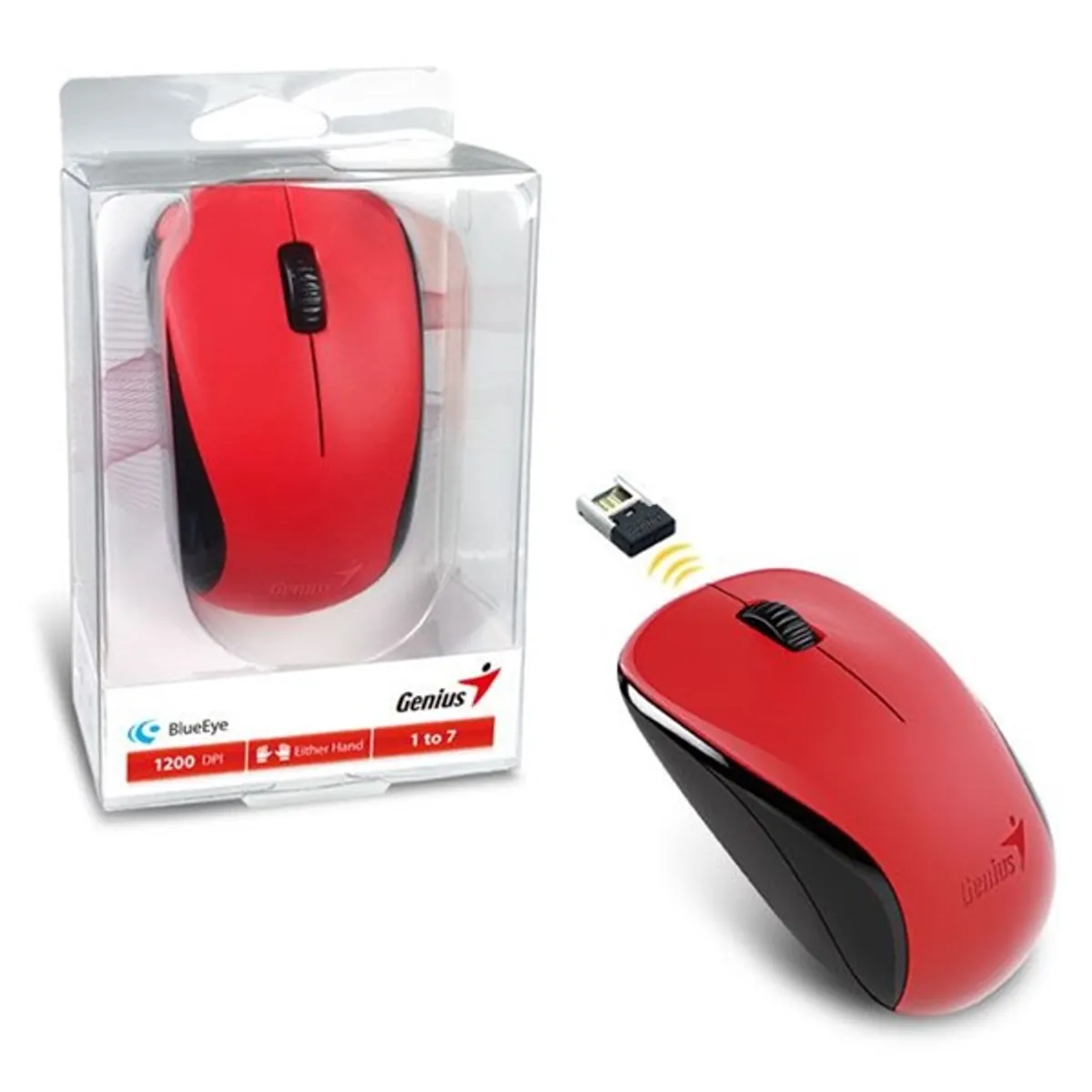 GENIUS 31030027403 NX-7000 BlueEye 3 gomb 1200dpi 2.4GHz USB piros #1