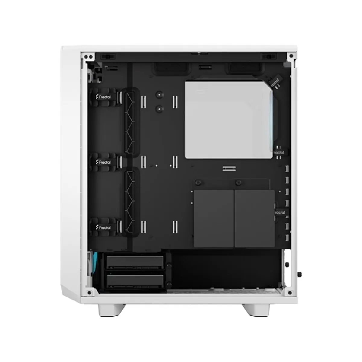 Fractal Design FD-C-MES2C-08 Meshify 2 Compact RGB Fehér 3 beépített ventilátor, 7 hely, 2x 3,5" belső hely, 4x 2,5" belső hely, USB 3.0, fejhallgató csatlakozó, mikrofon csatlakozó #7