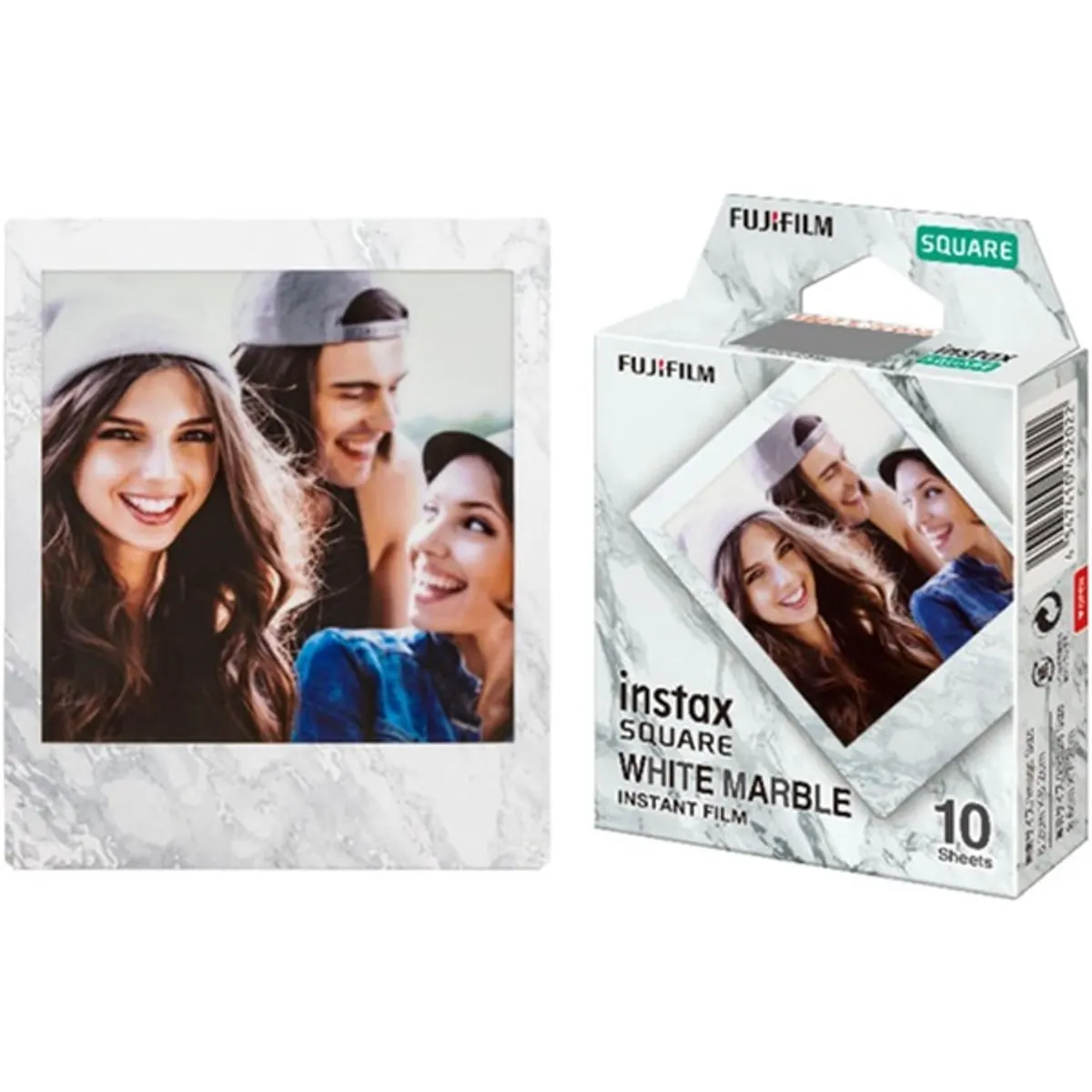 FUJIFILM 16656473 Instax square film fehérmárvány keretes 10 lap típus film #1
