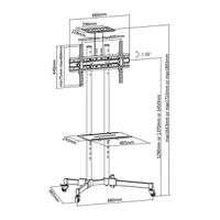 Stell 35050154 SOS 4000 40"-70" VESA 100x100-600x400 teher 50 kg dőlés 10° #7