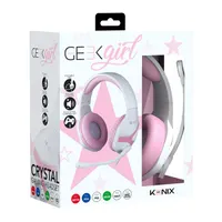 KONIX KX-GG-GH/CRYSTAL Mythics PS4 Geek Girl Crystal fejhallgató vezetékes, stereo mikrofonos