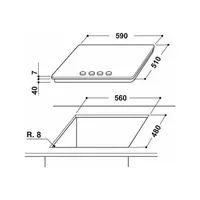 Whirlpool 869991596150 GMWL 628 IXL EE inox 4 égős beépíthető gáz főzőlap wok égőfej mechanikus forgatógombos #2