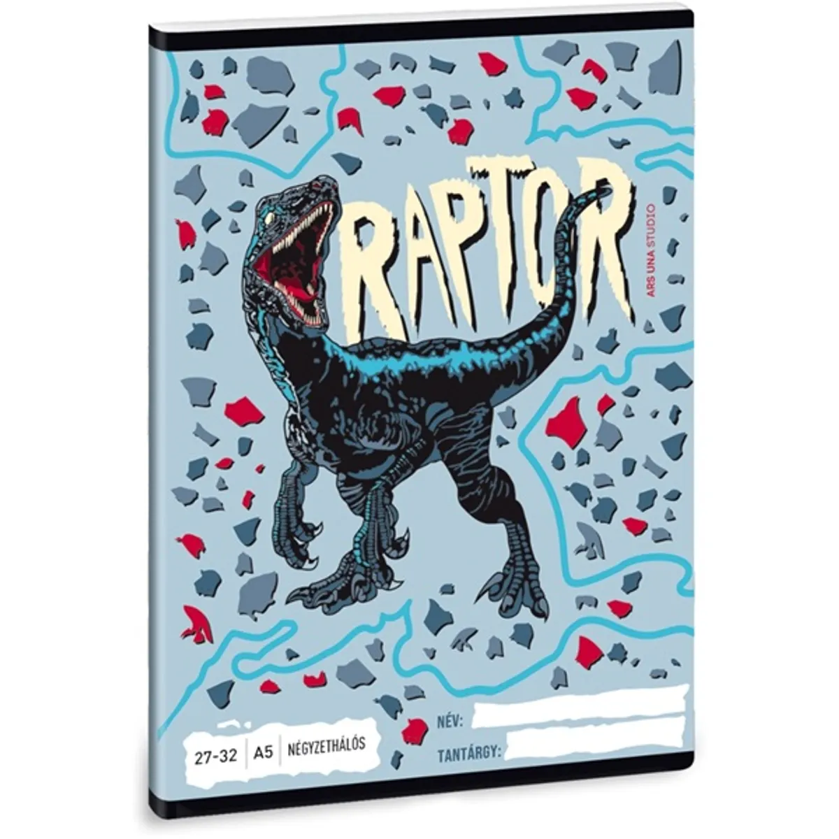Ars Una 53630872 Raptor A5 32 oldalas kockás füzet #1