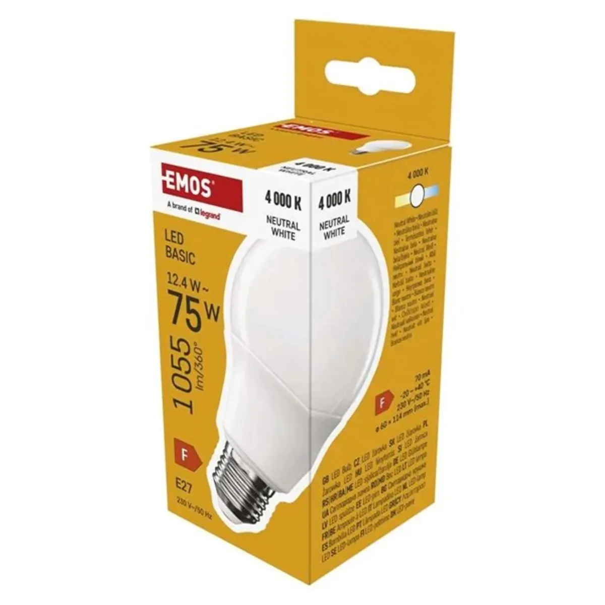 Emos ZL5F53 Basic A60 12W 1055lm E27 4000K természetes fehér LED izzó #3