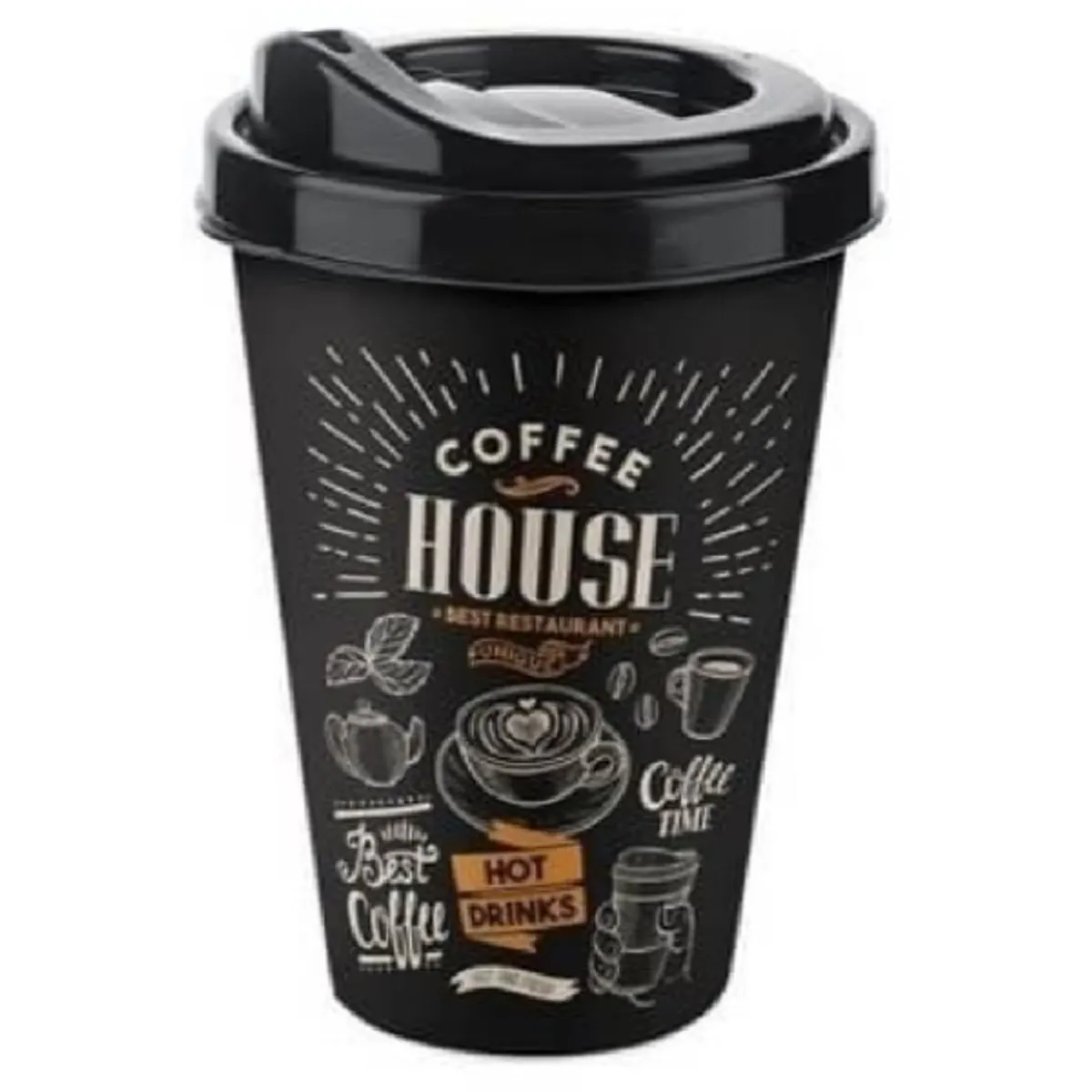 TITIZ AP-9122 IRIS COFFEE CUP műanyag pohár 400 ml tetővel többszínű #3