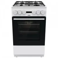 Mora 740984 kombinált tűzhely 4 főzőzóna, 50x59,4x85 cm, hidrolitikus tisztítás, sütő világítás, grill, pizza