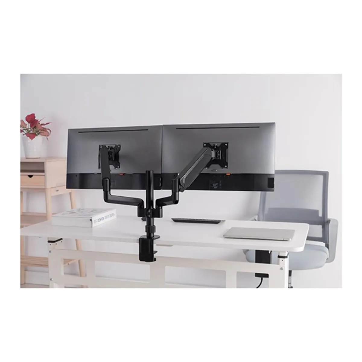 Stell 45026264 monitortartó kar 2 db VESA 75x75;100x100 17"-32" forgatható billenthető #8