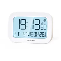 Sencor 35059023 SDC 2200 ébresztőóra Rádióvezérelt DCF77 LCD Fehér Hőmérő