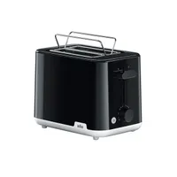 Braun 0X23010035 HT1010BK fekete 900 W 2 szeletes automatikus szeletkiemelés automata középre igazítás olvasztási funkció morzsatálca zsemlemelegítő