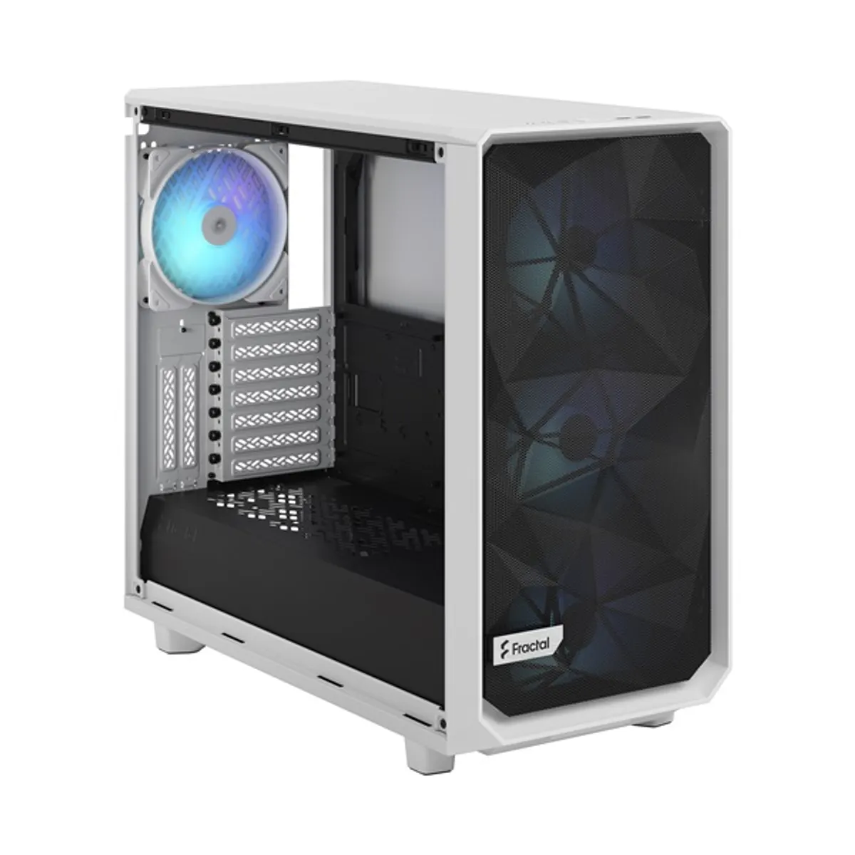 Fractal Design Meshify 2 RGB FD-C-MES2A-08 Fehér E-ATX 360 mm radiátor támogatás 4 Aspect 14 RGB PWM előre telepített ventilátor #8