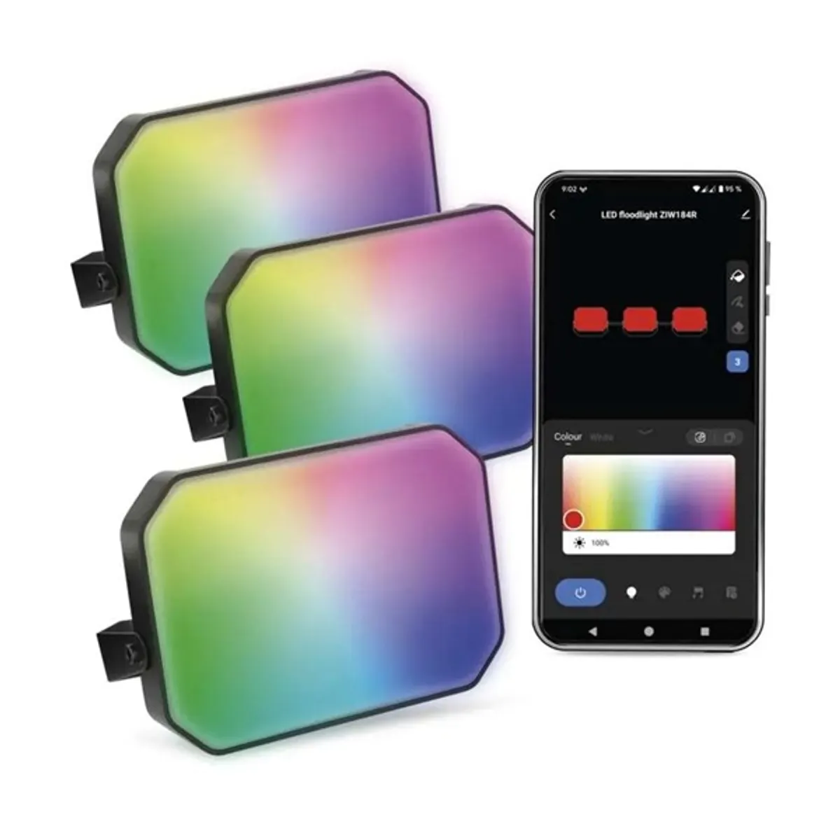 Emos ZIW184R GoSmart LED reflektor RGB, 14 W, szabályozható, WiFi, IP65, 3000-6500 K #2