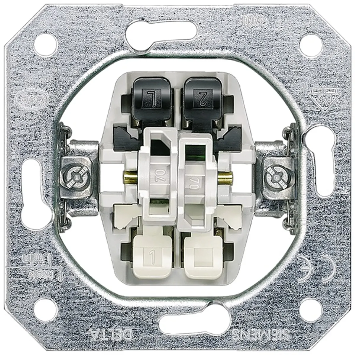 Siemens 5TA2155 Delta 10A IP20 rugós vezetékbekötéssel süllyesztett csillárkapcsoló #1