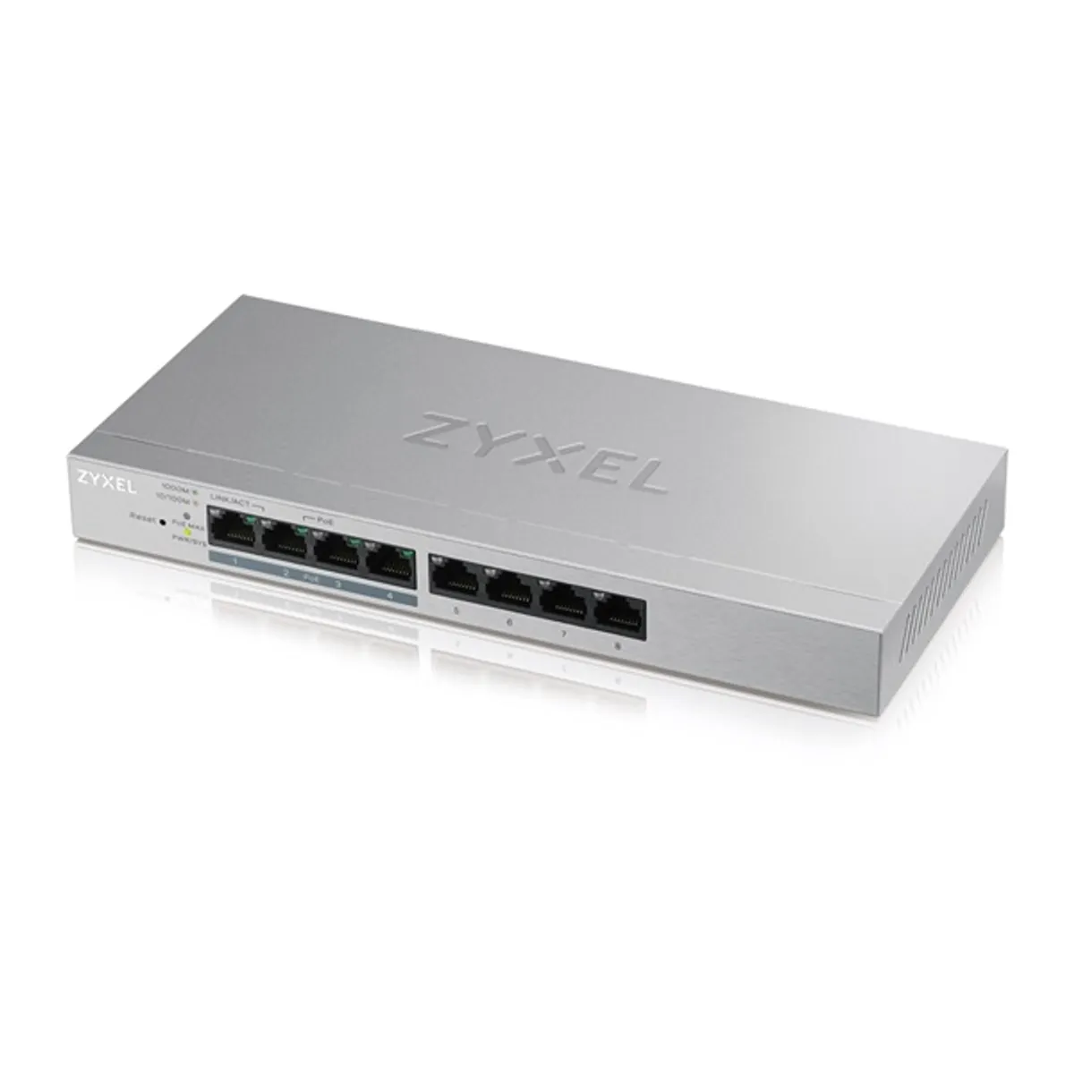 ZYXEL GS1200-8HPV2-EU0101F GS1200-8HPv2 8-port webmenedzselt PoE Gigabit switch 4 PoE port 60W 16 Gbps #1