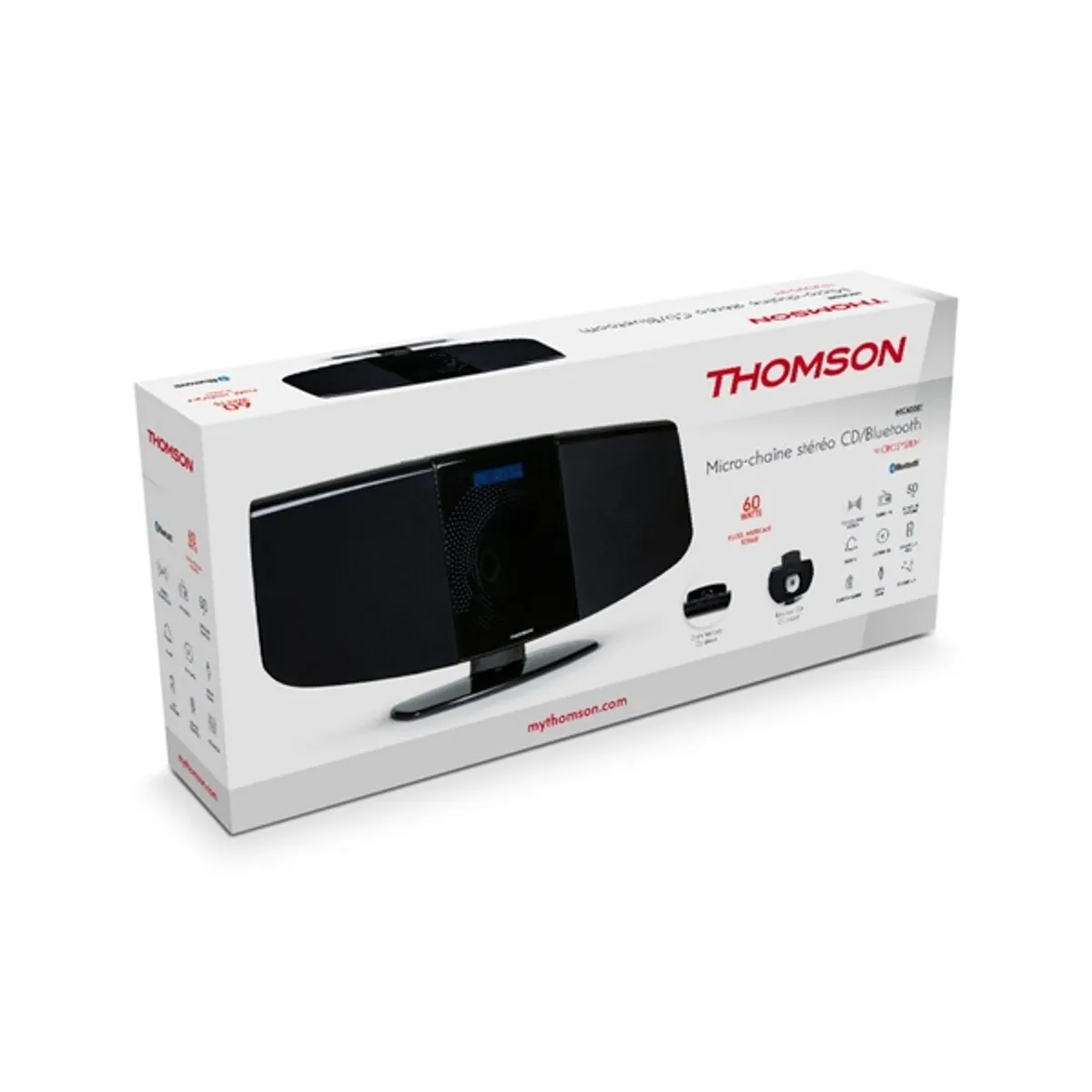 THOMSON MIC400BT Mikro hiFi CD lejátszó USB Bluetooth FM rádió ébresztő fejhallgató csatlakozó #4