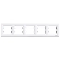 Schneider EPH5800521 Asfora 5-ös keret fehér vízszintes ABS IP20 367x83x9