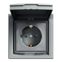 Schneider EPH3100362 Asfora 2P-F csatlakozóaljzat IP44 16A csavaros acél süllyesztett