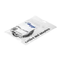 AKYGA AK-USB-07 USB A-A kábel Fekete Szerelt 180 cm Adat- és töltőkábel USB 2.0 A USB 2.0 A #2