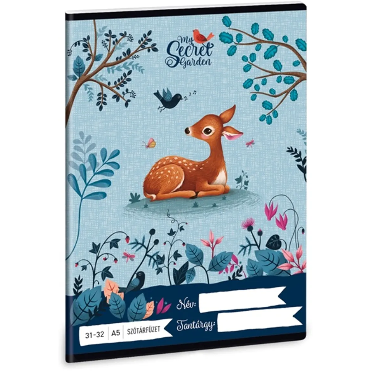 ARS UNA 93648424 My Secret Garden szótárfüzet A5 32 lap Fényes fólia Mintás Karton #1