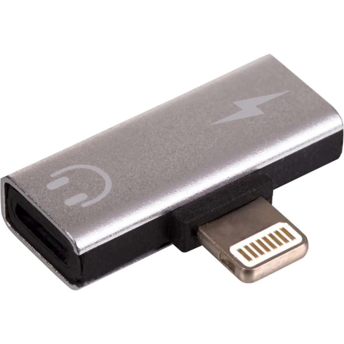 AKYGA AK-AD-64 Lightning elosztó adapter 2x Lightning aljzat ezüst #1