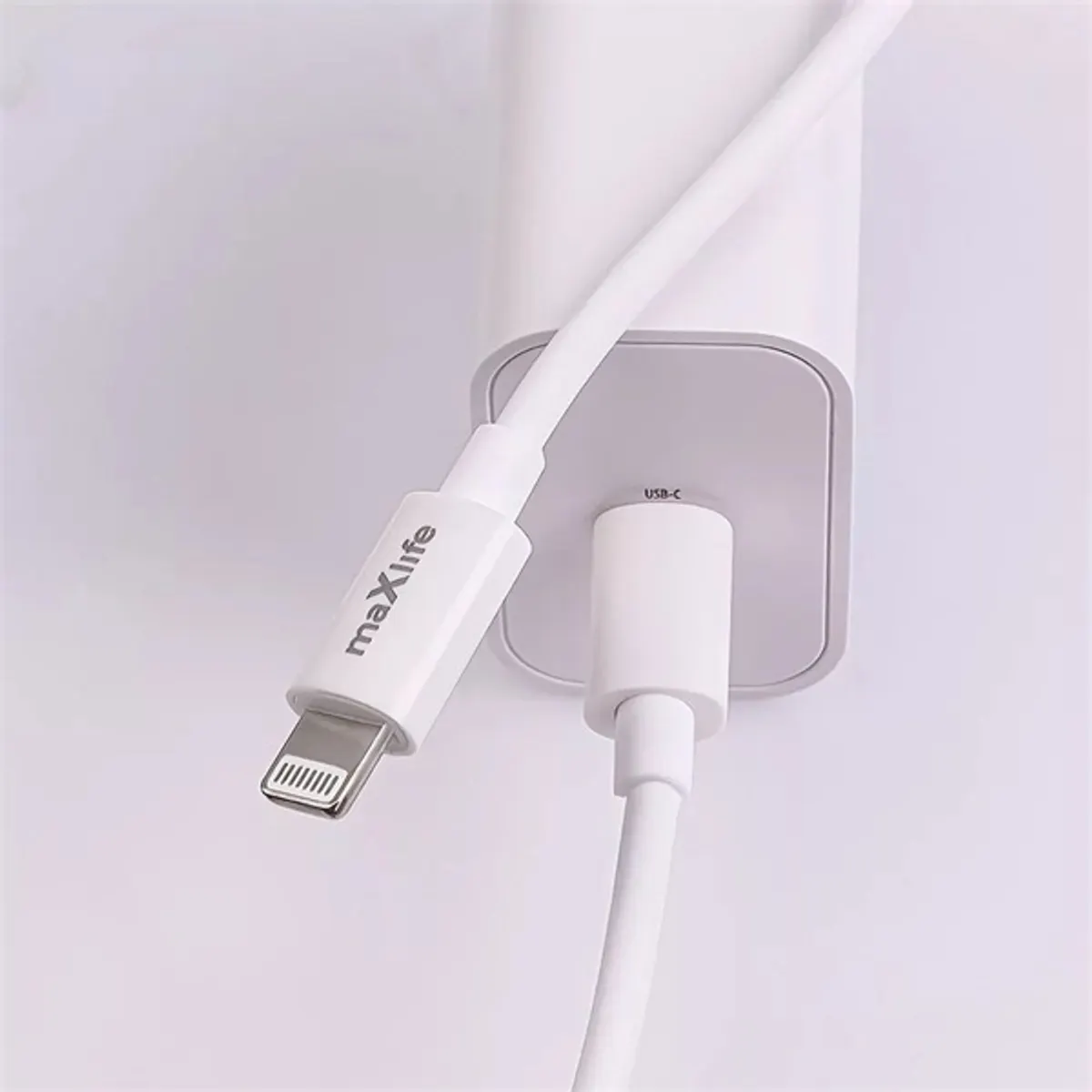 MAXLIFE ML738416 PD QC 20W Type-C fehér gyorstöltő adapter és USB-C - Lightning kábel 100 cm #6