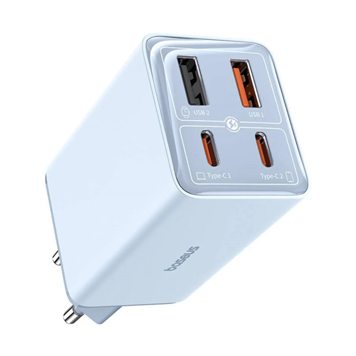 Baseus P10162701313-00 GaN6 Pro gyorstöltő 2x USB-C 2x USB-A 65W 100-240V kék #2