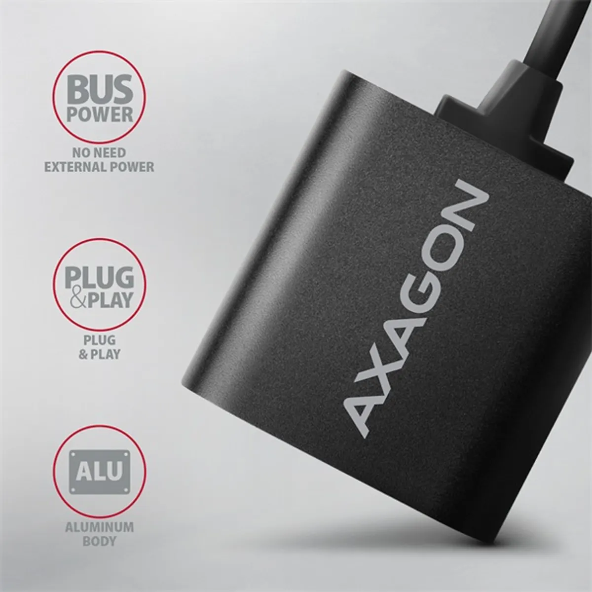 AXAGON ADA-12 USB külső hangkártya 2-csatornás, 3,5mm analóg kimenet és 3,5mm mikrofon bemenet, 44;48 kHz #4