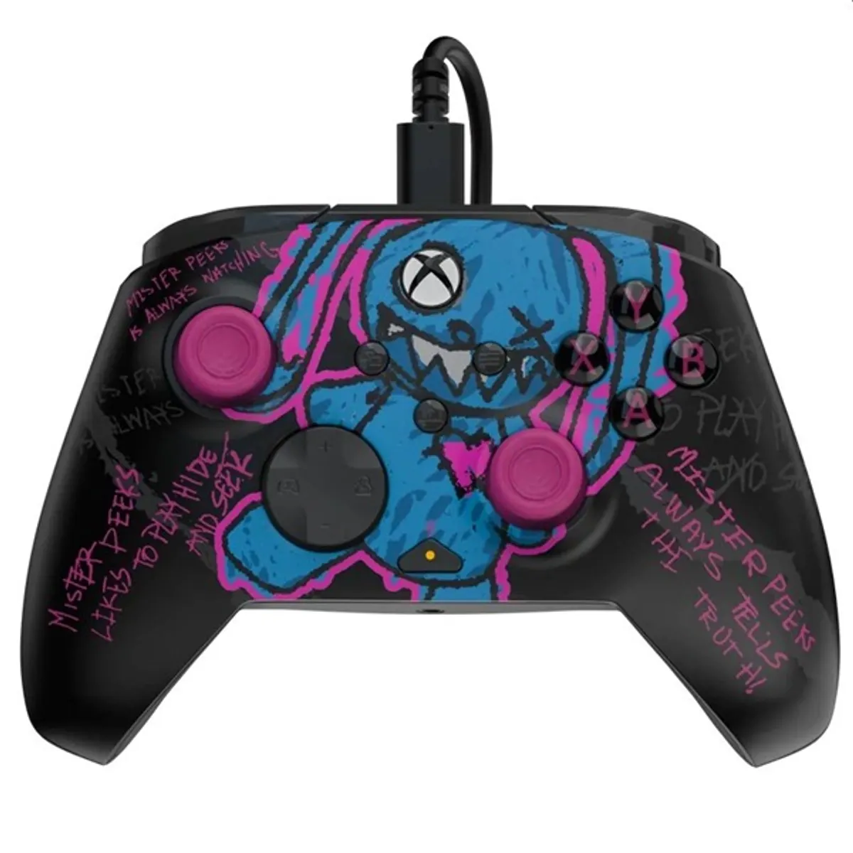 PDP 049-023-CDMP Rematch Glow kontroller fekete vezetékes 11 gomb PC Xbox One Xbox Series kompatibilis sötétben világít 250 cm #1
