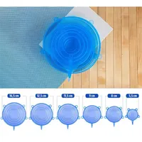 Iris KT-490 fedő szett 6,5 cm; 9,5 cm; 11,5 cm; 14,5 cm; 16,5 cm; 21 cm szilikon áttetsző