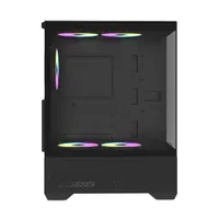 RAIDMAX I802ABS i802 fekete ATX 7 bővítőhely 5 db ventilátor USB 3.0 2x3,5" HDD 3x2,5" SSD edzett üveg táp nélküli #4