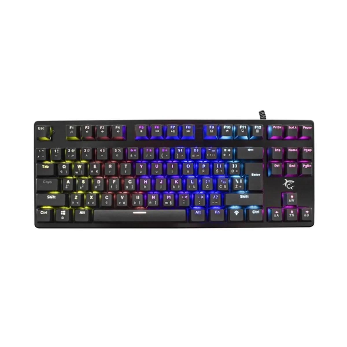 WHITE SHARK WS GK-1925 Spartan GK-1925 tenkeyless kék kapcsolók RGB USB 2.0 1.8 m fekete #1