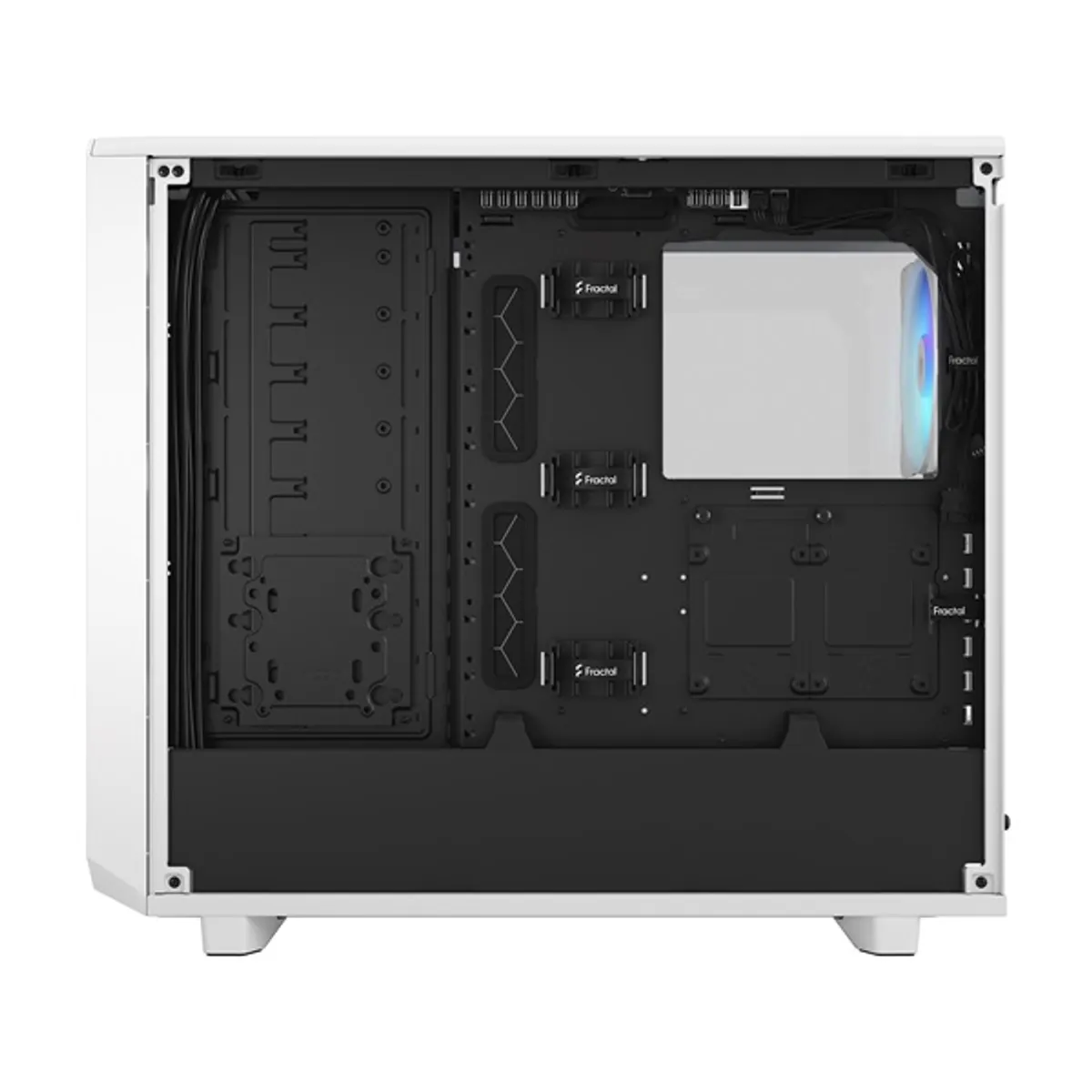Fractal Design Meshify 2 RGB FD-C-MES2A-08 Fehér E-ATX 360 mm radiátor támogatás 4 Aspect 14 RGB PWM előre telepített ventilátor #9