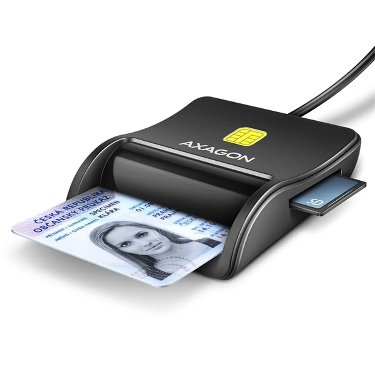 Axagon CRE-SM3SD okos kártyaolvasó microSD, SD, Smart Card, SIM, USB 2.0 #1