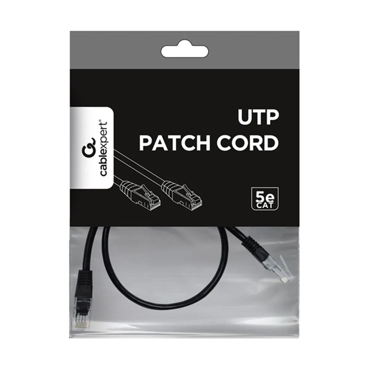 GEMBIRD PP12-0.5M/BK Cat5e patch kábel 0,5m fekete RJ45 #2