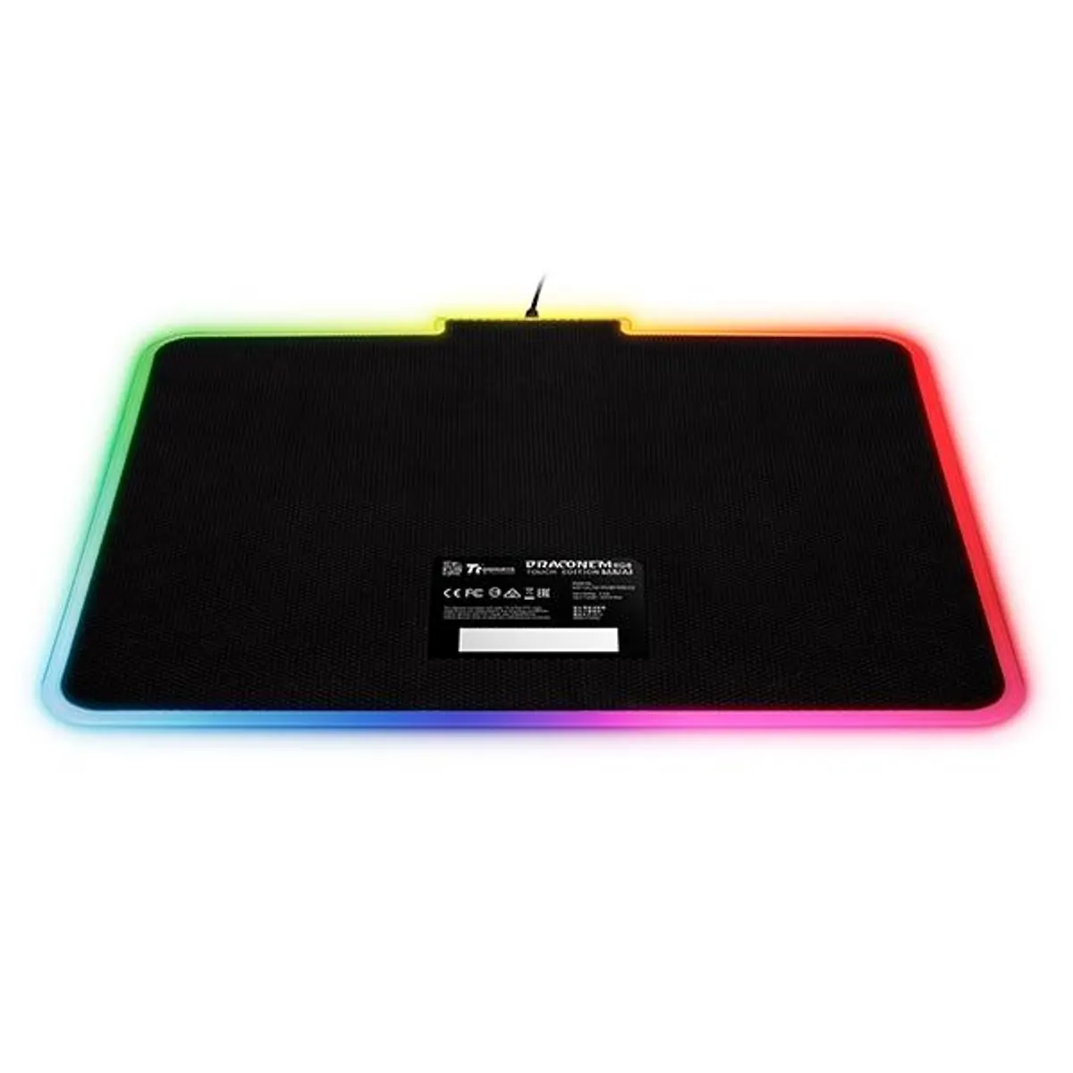 Thermaltake MP-DCM-RGBHMS-02 Draconem RGB Touch Edition fekete 355x255x4 mm RGB világítás csúszásgátló alap gamer #4