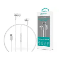 Devia ST108783 Smart Series M1 Metal 2.0 fülhallgató Type-C ezüst zajszűrős