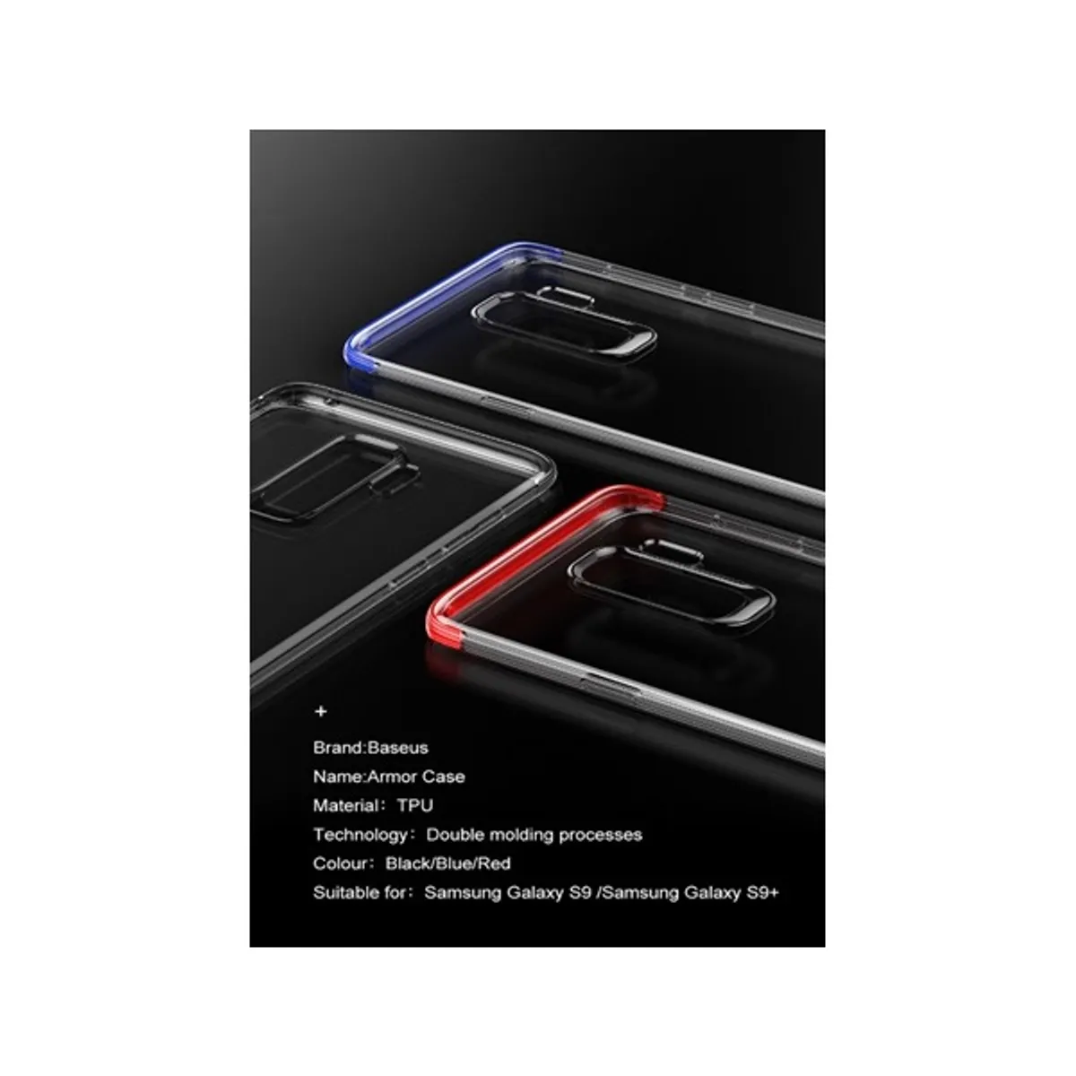 Baseus Armor Samsung Galaxy S9 hátlap piros TPU #2