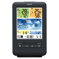 SENCOR 35054085 Időjárás állomás digitális fekete vezeték nélküli 118x192,5x21 mm CR-2032 3x AA #3