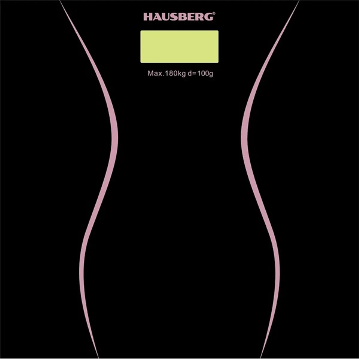 Hausberg HB-6003NG személymérleg fekete lcd 180 kg 0,1 kg #1