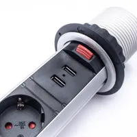 TOO PPS-307-3S ezüst beépíthető elosztó 3x Schuko 2x USB-A 180 cm IP20 #6