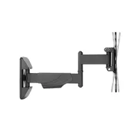 STELL 35057196 SHO 7520 23"-42" fali konzol acél fekete 30 kg forgatható 90 fok dőlés 8 VESA 100x100 200x200 csavaros rögzítés kábelrendező #3