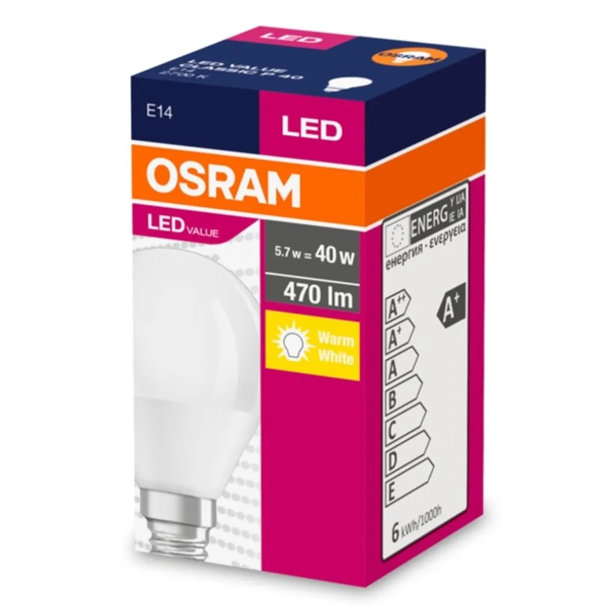 LEDVANCE 4058075147898 led kisgömb izzó e14 6w 470lm 2700k meleg fehér filament #2