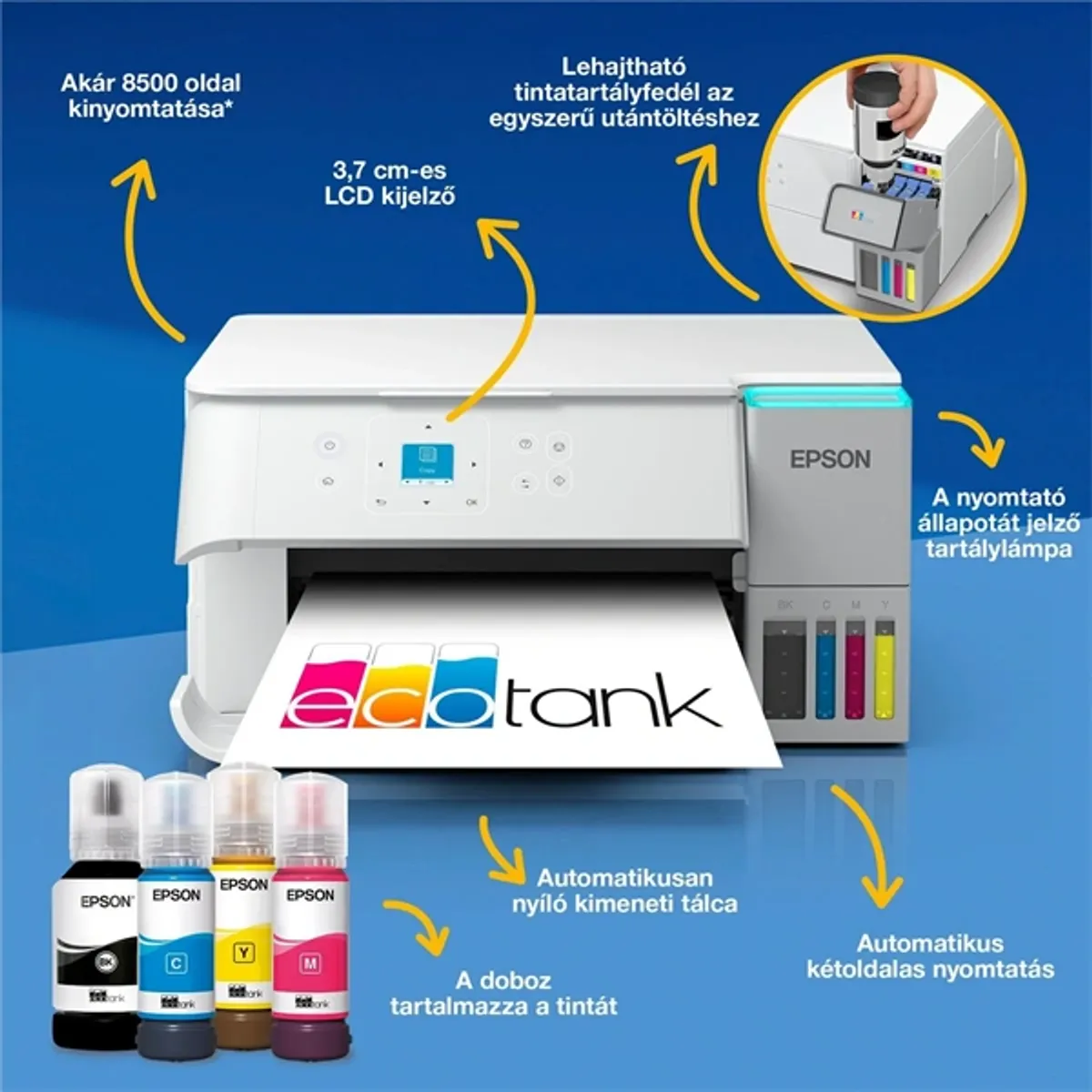 Epson C11CL41409 EcoTank L4366 színes tintasugaras multifunkciós automatikus kétoldalas wifi Apple AirPrint #9