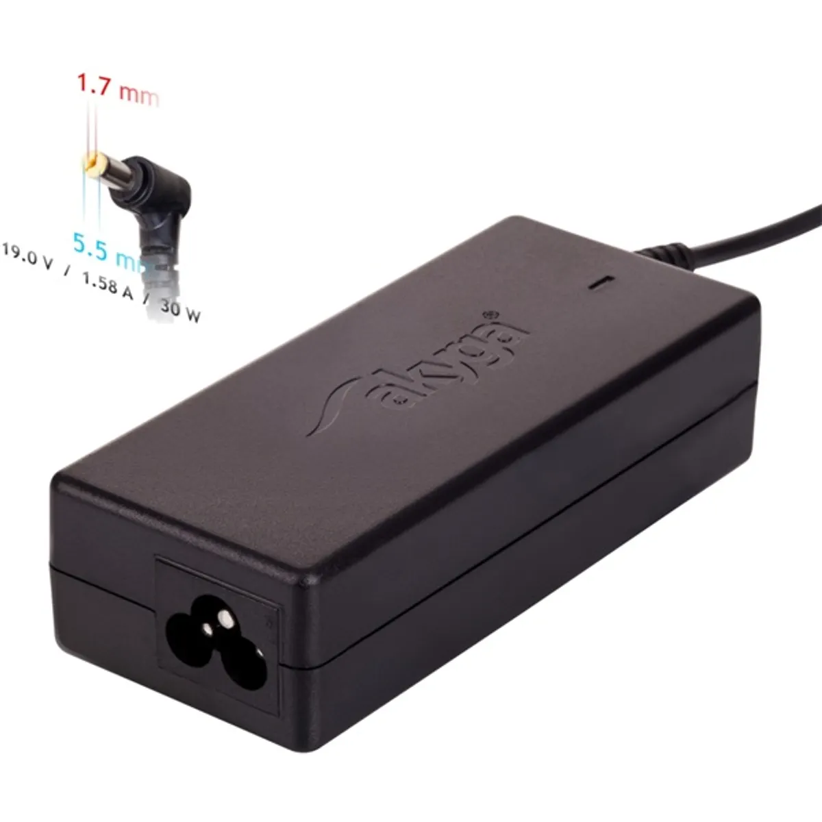 AKYGA AK-ND-21 Notebook töltő 19V 1.58A 30W 5.5x1.7mm 120 cm #2