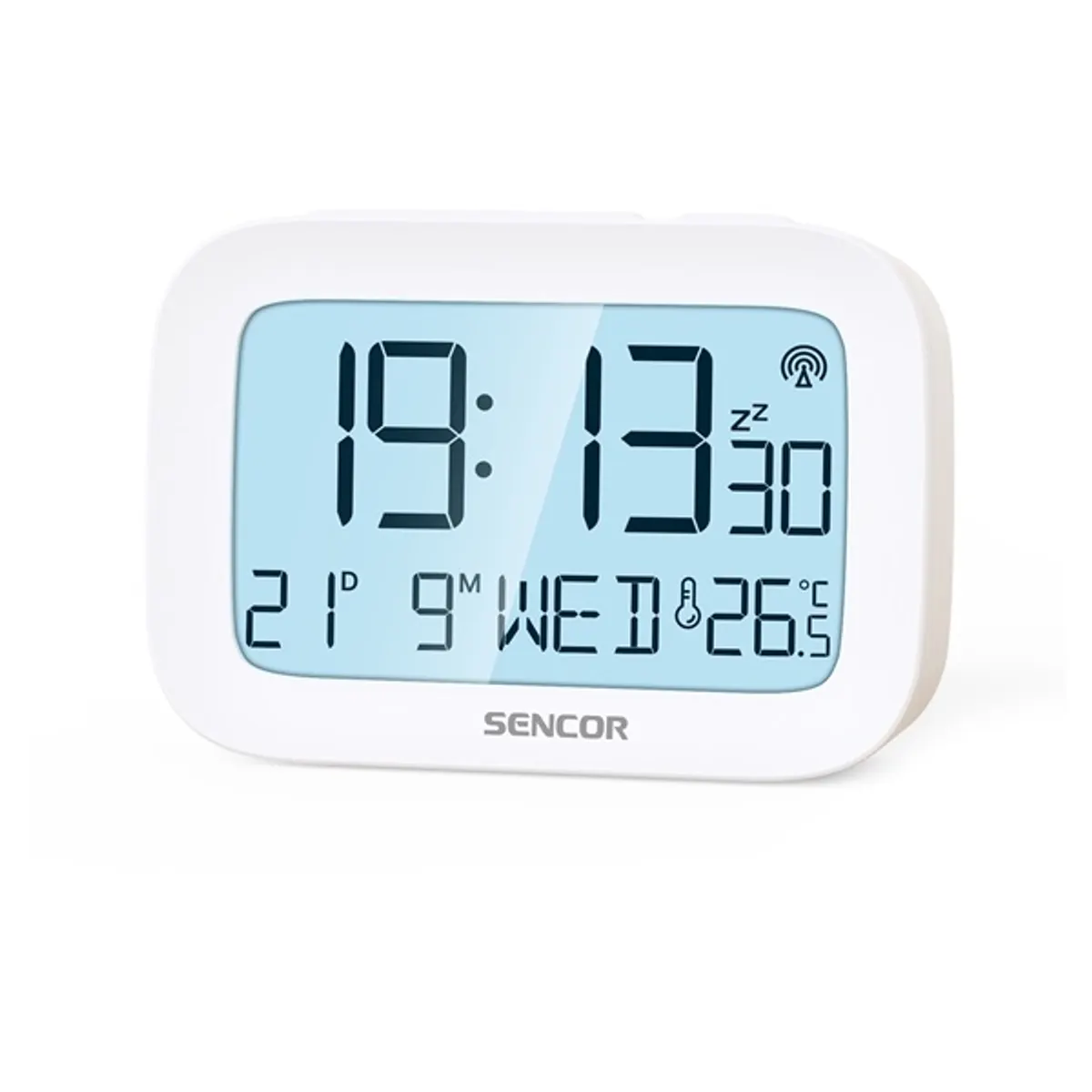 Sencor 35059023 SDC 2200 ébresztőóra Rádióvezérelt DCF77 LCD Fehér Hőmérő #1