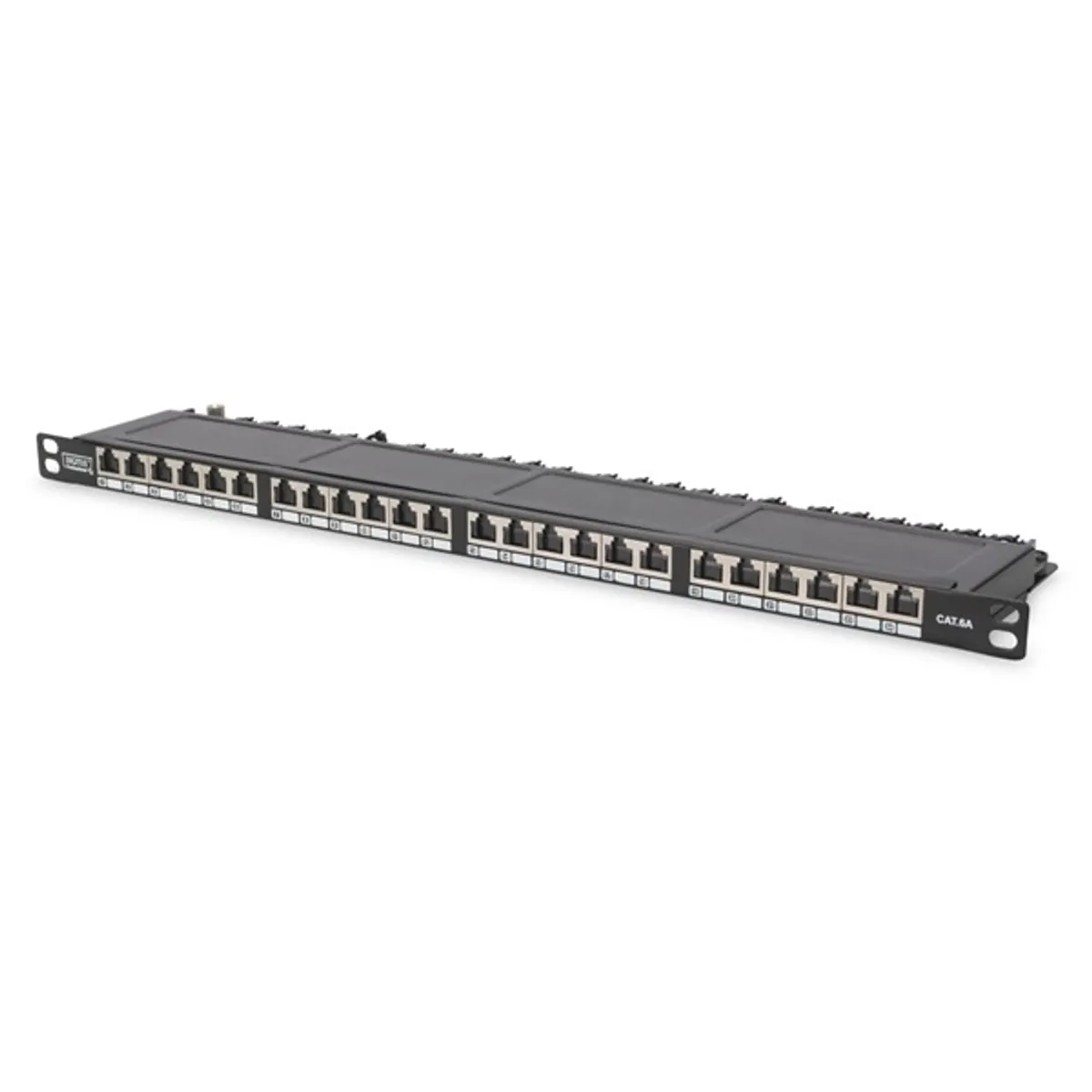 DIGITUS DN-91624S-SL-SH patch panel 24 port 0,5U 19" cat6 árnyékolt fekete #1