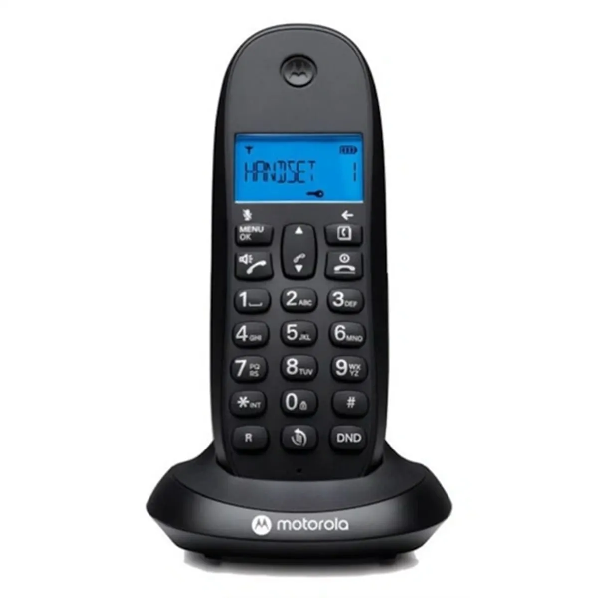 MOTOROLA 107C1001CB C1001CB dect telefon fekete kihangosítható van kézibeszélővel bővíthető van hívófél azonosítás van #1
